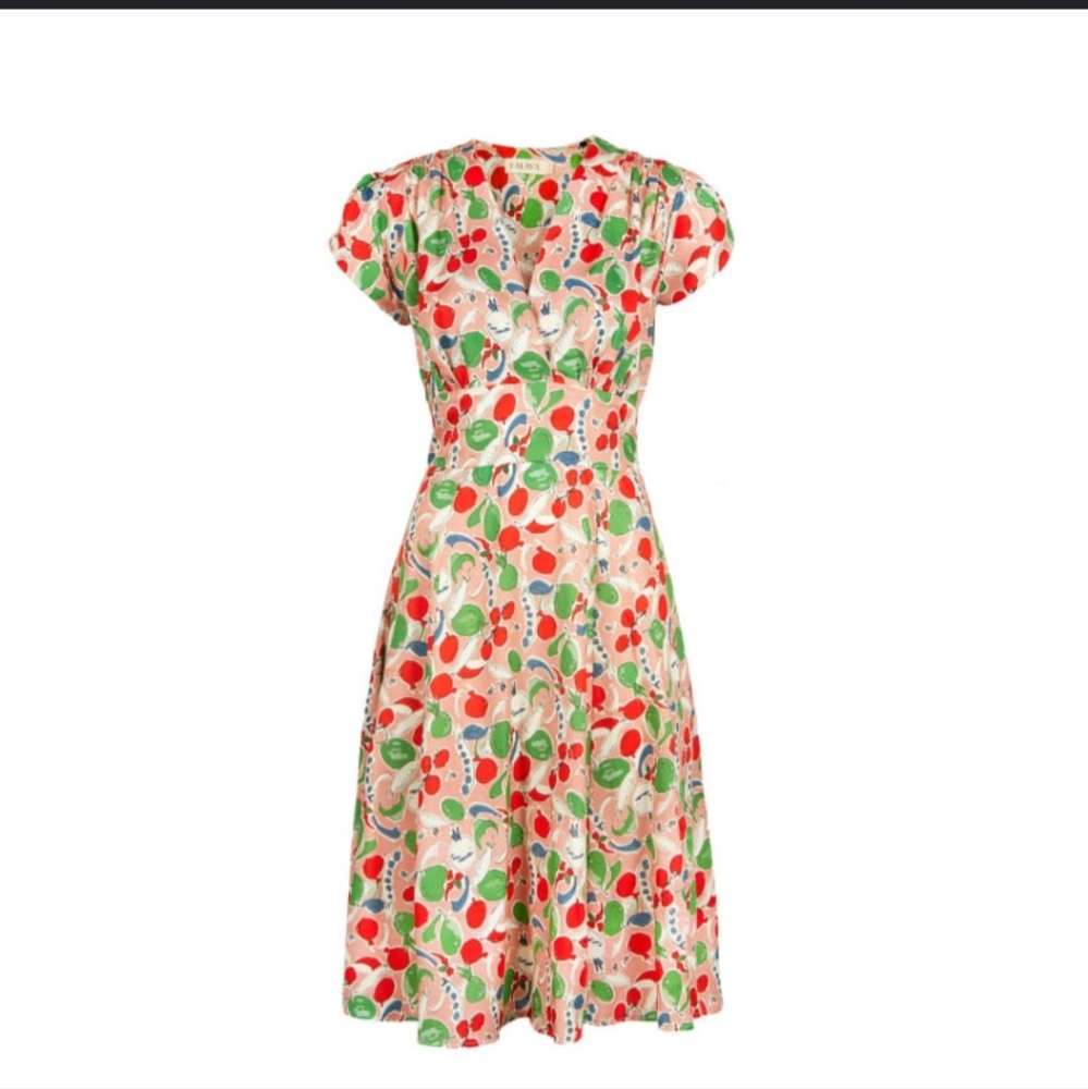 Veggie print palava dress size 22 UK (18 US)
